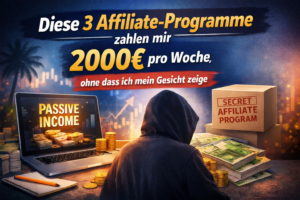 Diese 3 Affiliate-Programme zahlen mir 2000€ pro Woche, ohne dass ich mein Gesicht zeige