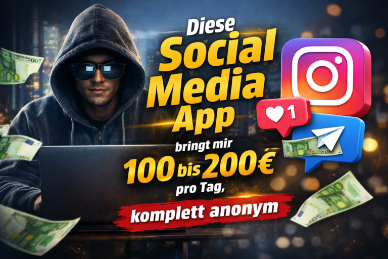 Diese Social Media App bringt mir 100 bis 200€ pro Tag, komplett anonym